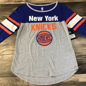 New York Knicks NBA Womens Medium Raglan Shirt NWT
